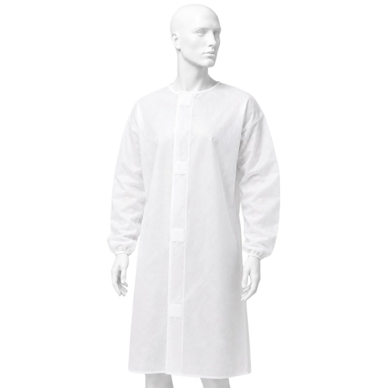 Bluse - Vliesstoff - Klettverschluss - 20 g/m² - Weiß - XXL